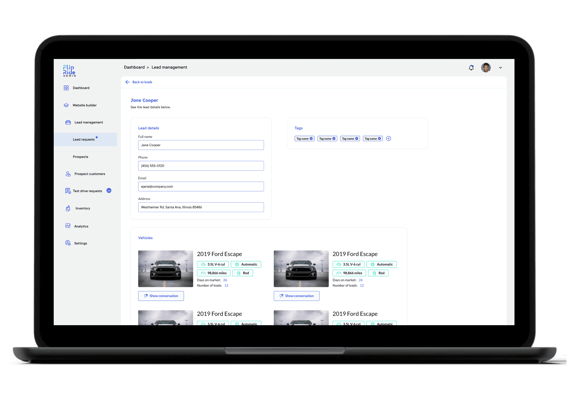 FlipRide product screenshot