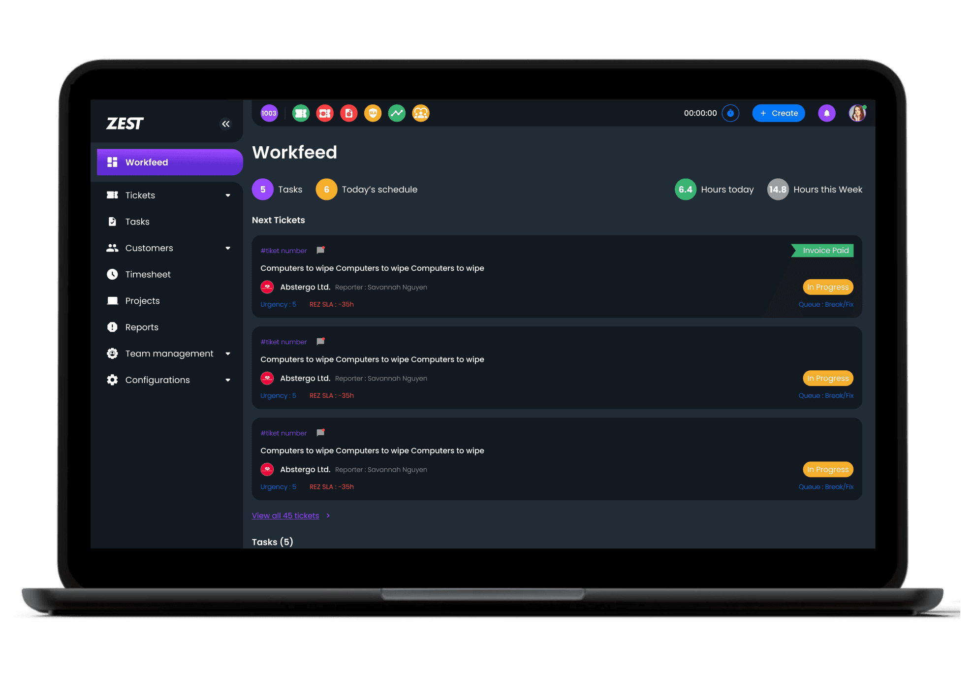 Zest product screenshot